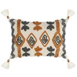 Подушка декоративная с бахромой и вышивкой Abstract play из коллекции Ethnic